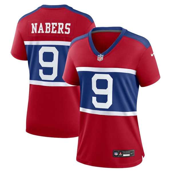 Womens New York Giants #9 Malik Nabers Century Red Alternate Vapor Limited Football Stitched Jersey Dzhi